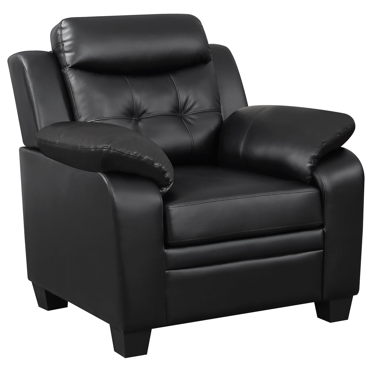 Finley Upholstered Tufted Accent Chair - Black