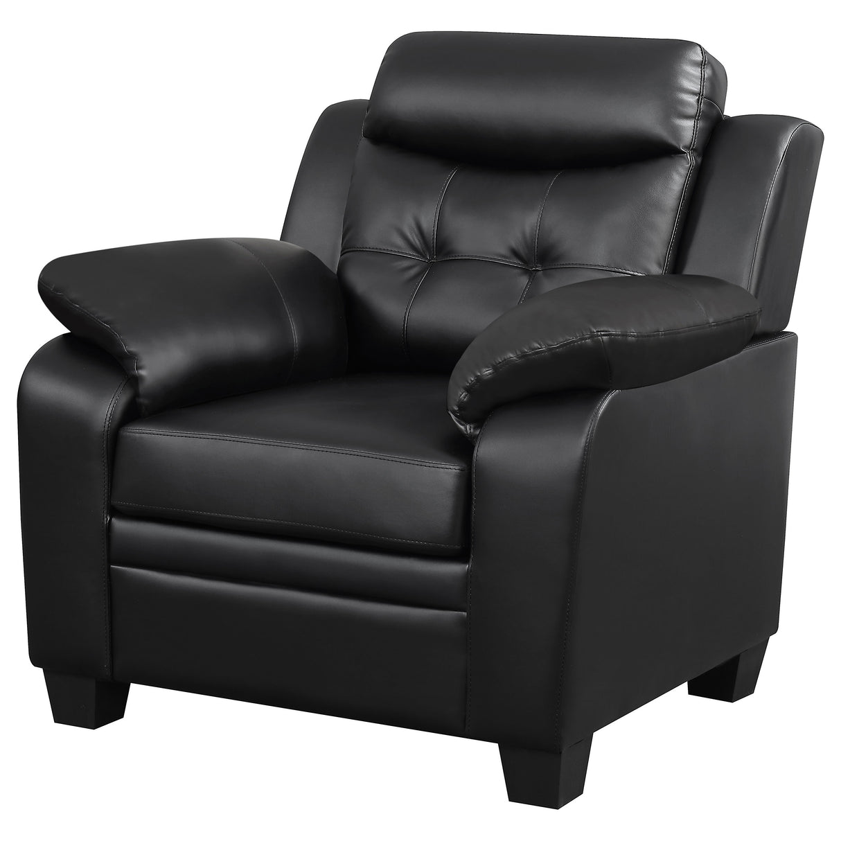 Finley Upholstered Tufted Accent Chair - Black