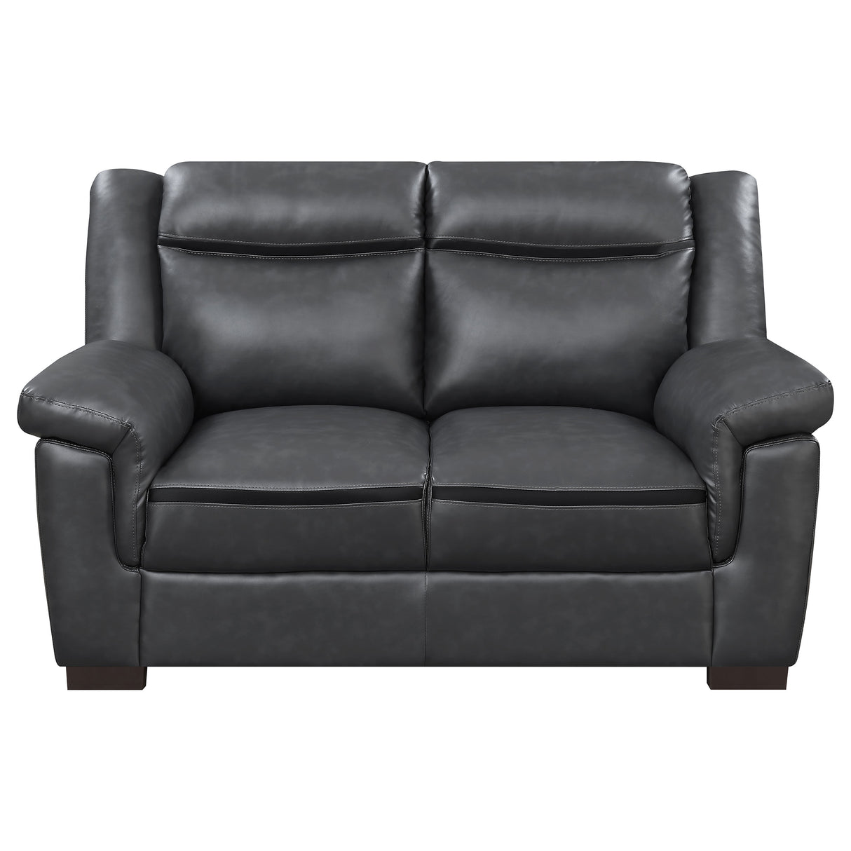 Arabella 2-Piece Upholstered Sofa Set in Grey