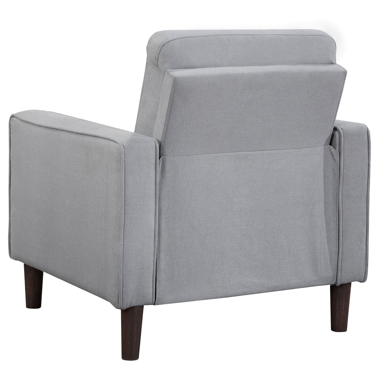 Bowen Upholstered Track Arm Tufted Accent Chair, Grey
