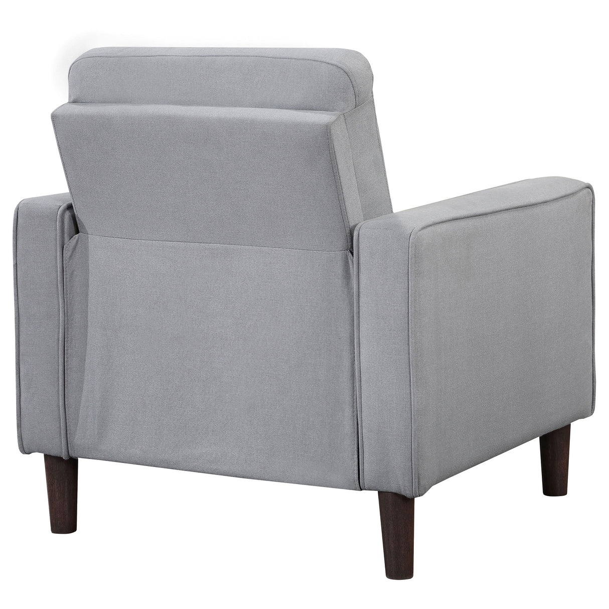 Bowen Upholstered Track Arm Tufted Accent Chair, Grey