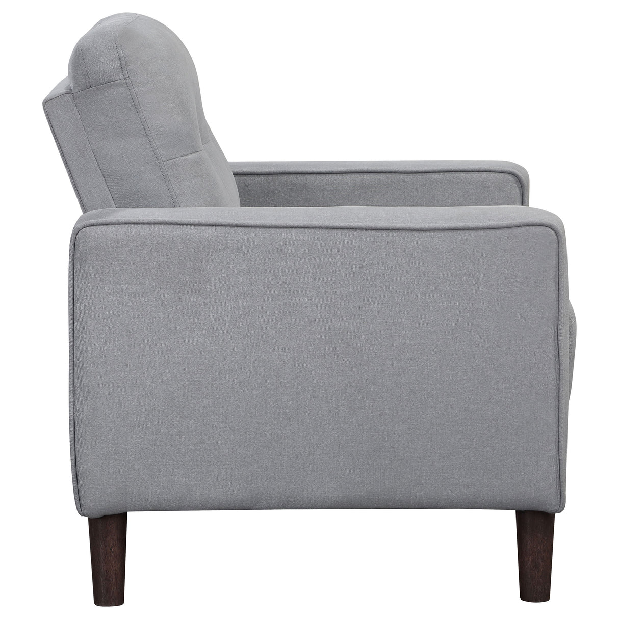 Bowen Upholstered Track Arm Tufted Accent Chair, Grey