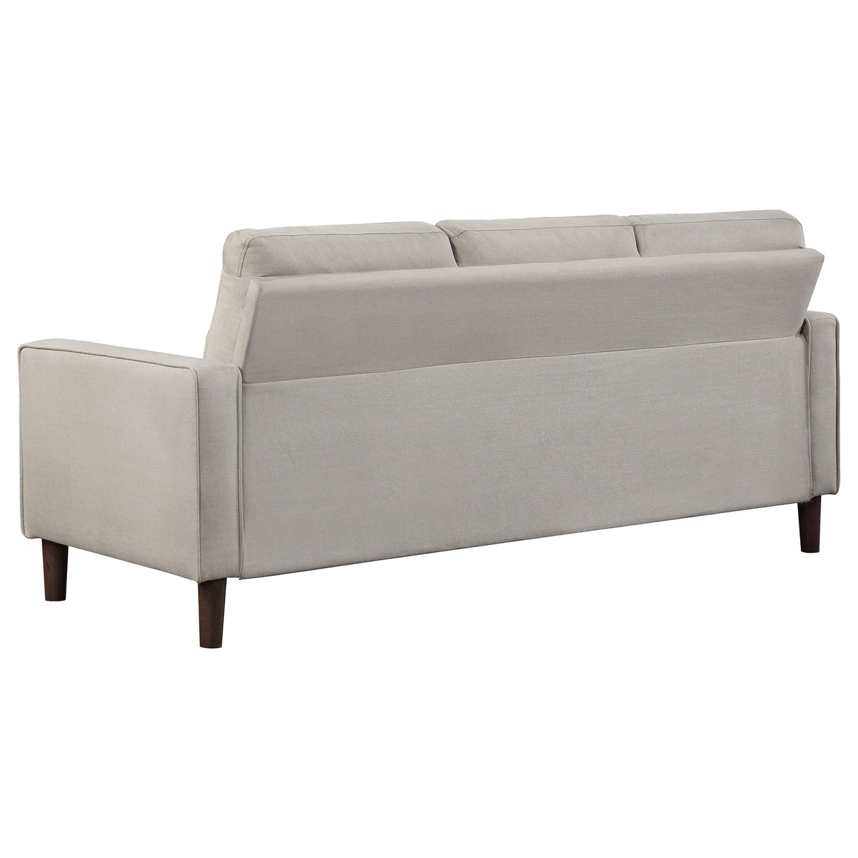 Bowen 2-Piece Upholstered Track Arm Tufted Sofa Set, Beige