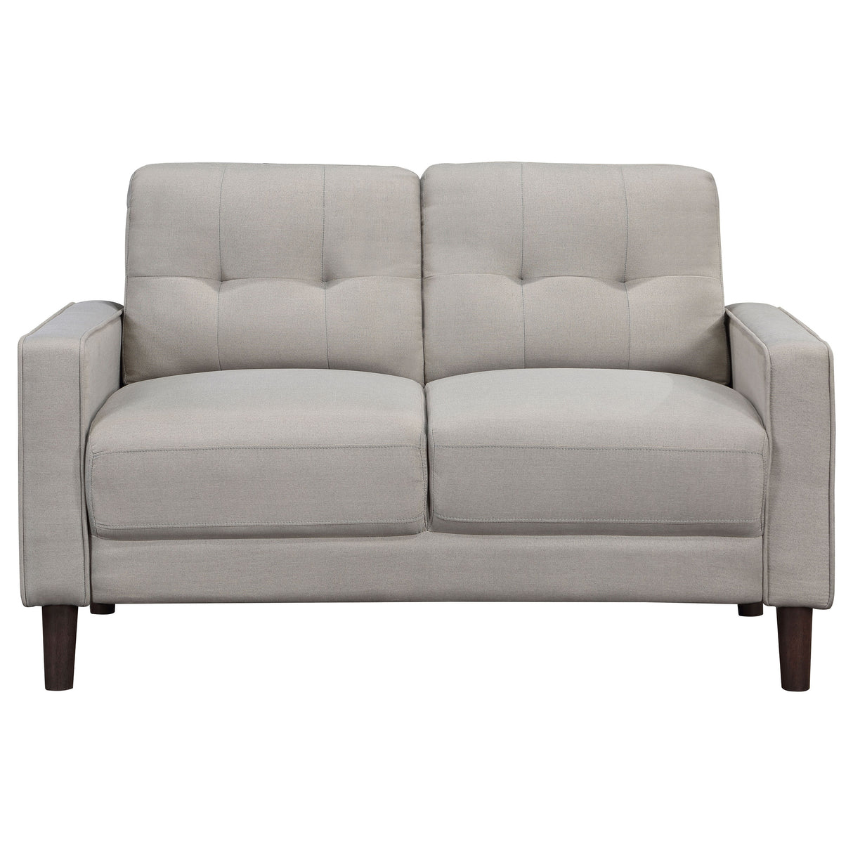 Bowen 2-Piece Upholstered Track Arm Tufted Sofa Set, Beige