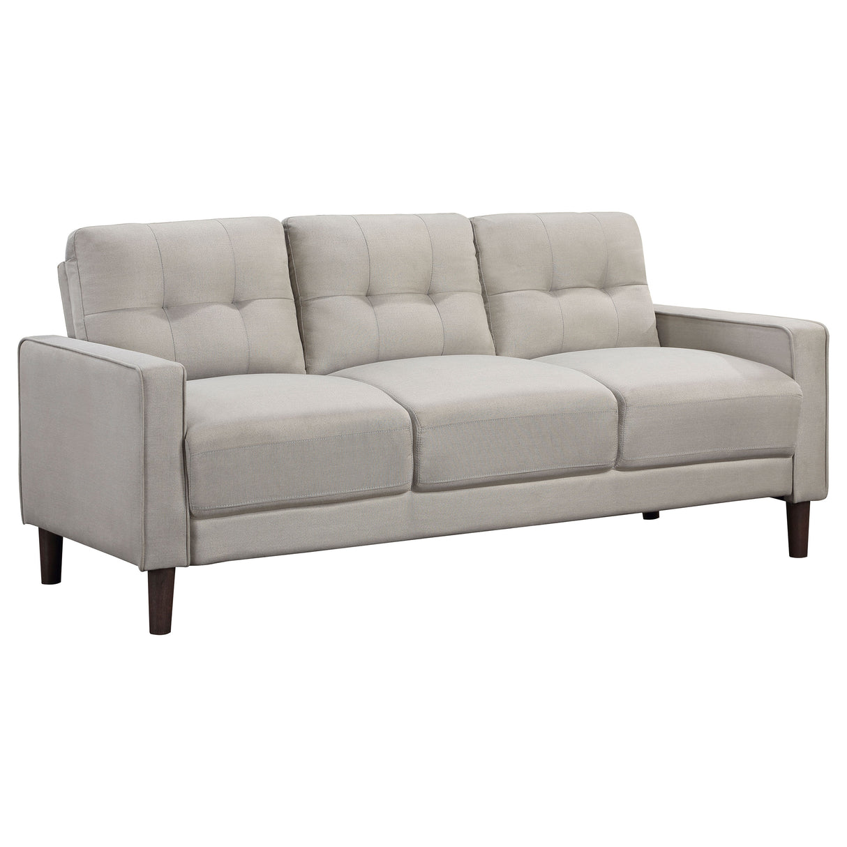 Bowen Upholstered Track Arm Tufted Sofa in Beige