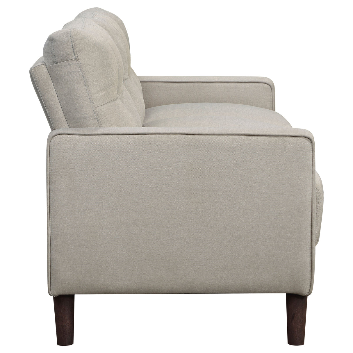 Bowen Upholstered Track Arm Tufted Sofa in Beige