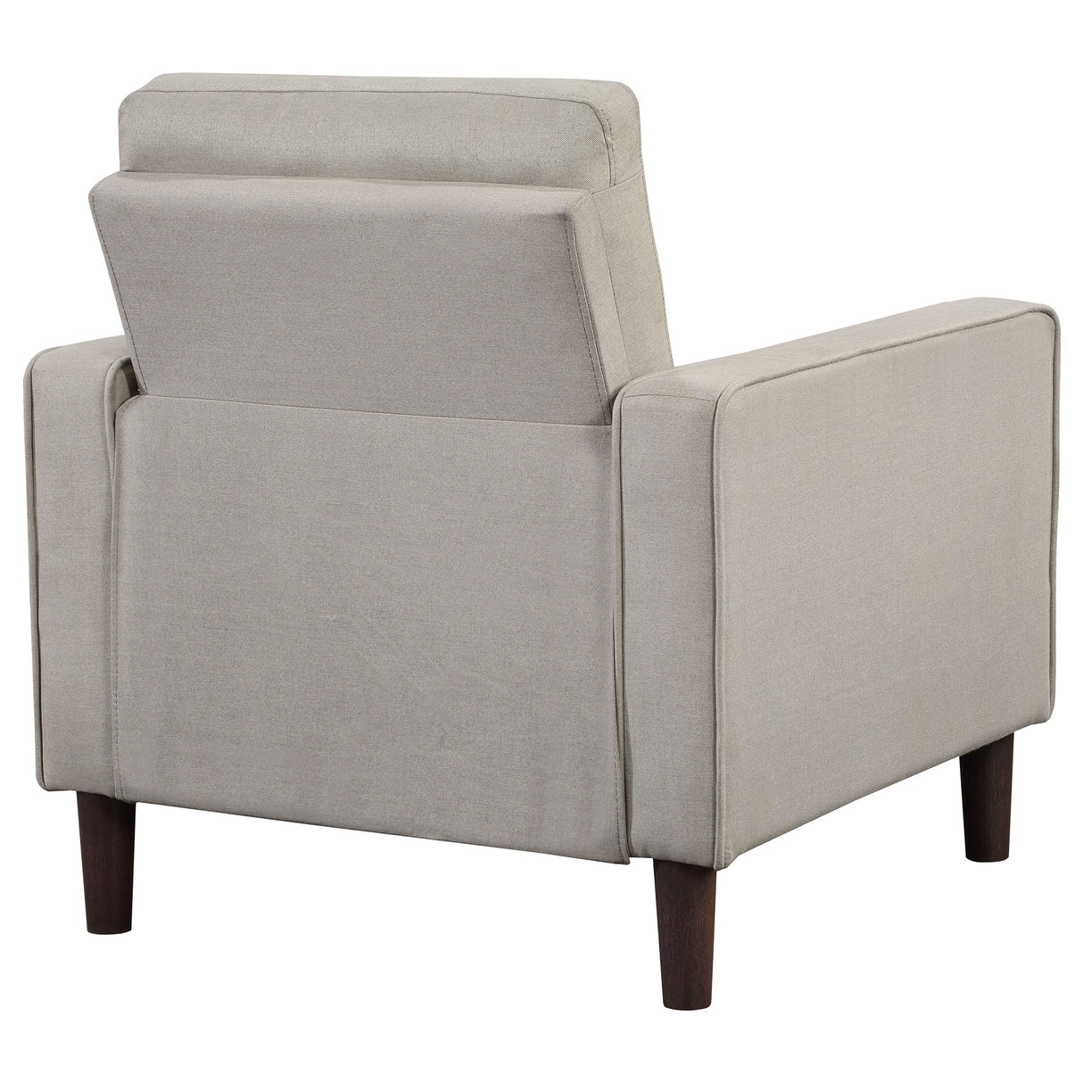 Bowen Upholstered Track Arm Tufted Accent Chair in Beige