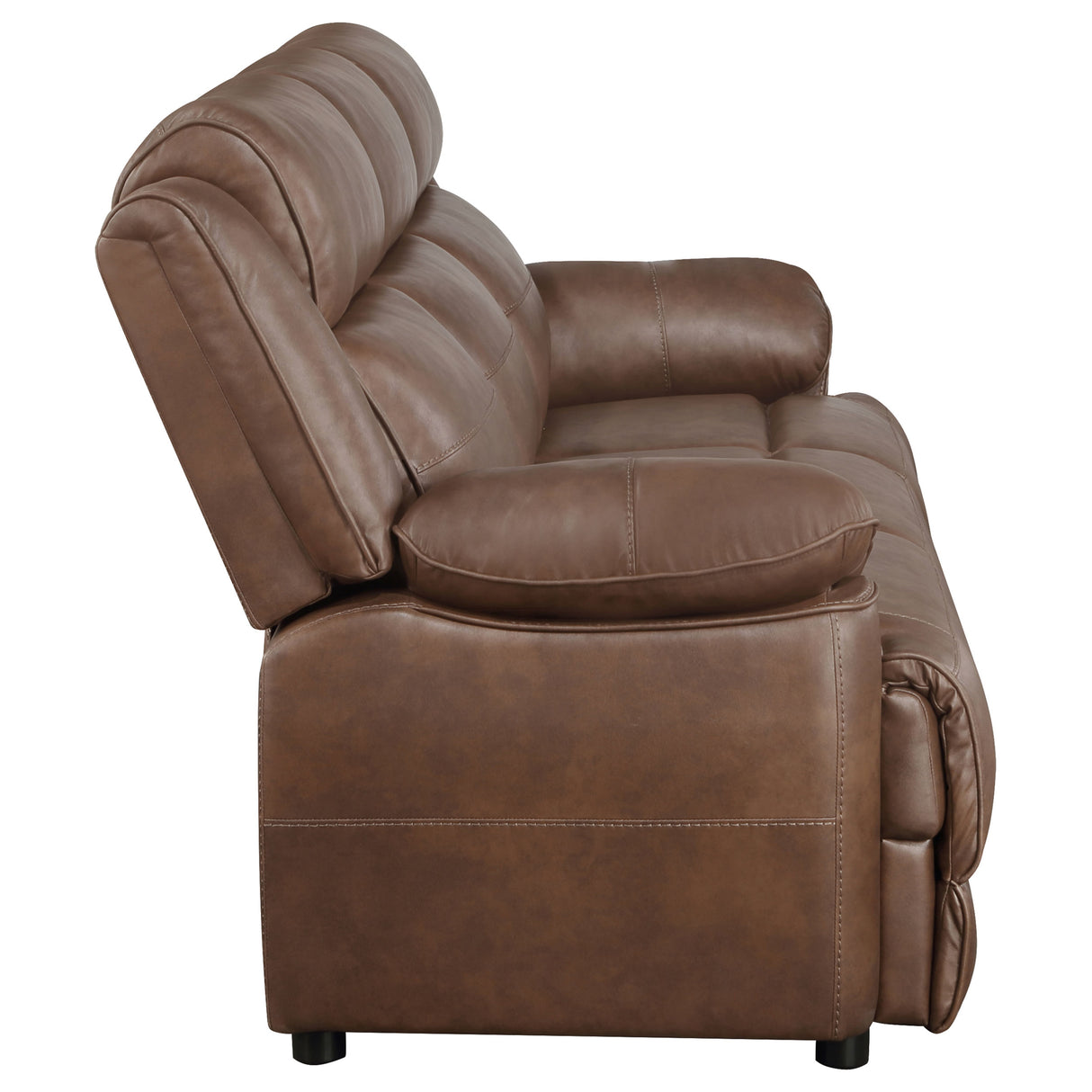 Ellington 2-Piece Dark Brown Faux Leather Sofa Set