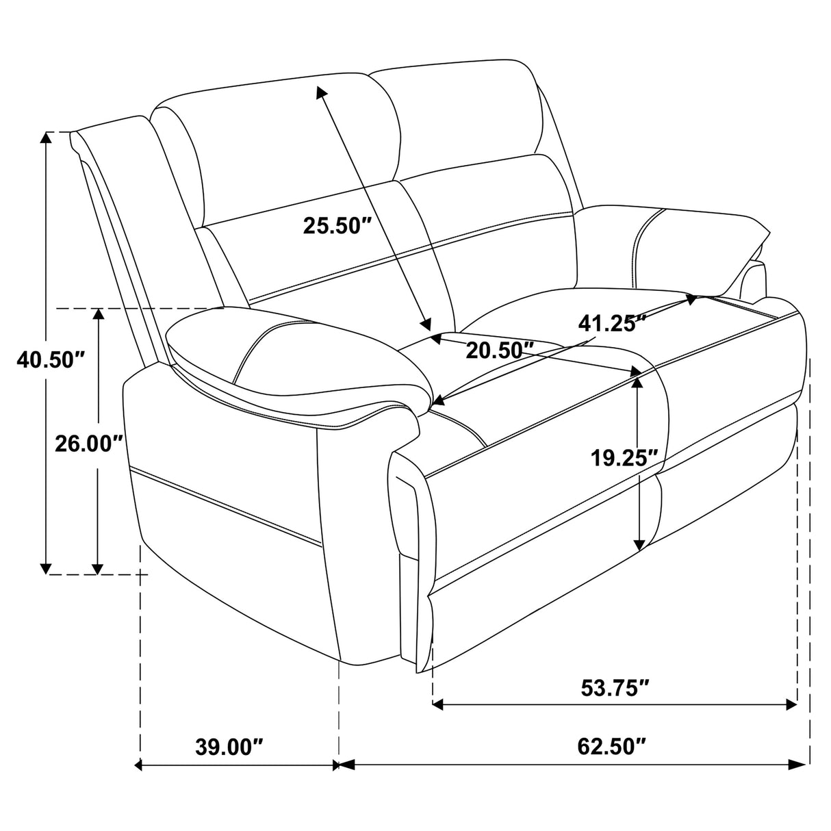 Ellington 2-Piece Dark Brown Faux Leather Sofa Set