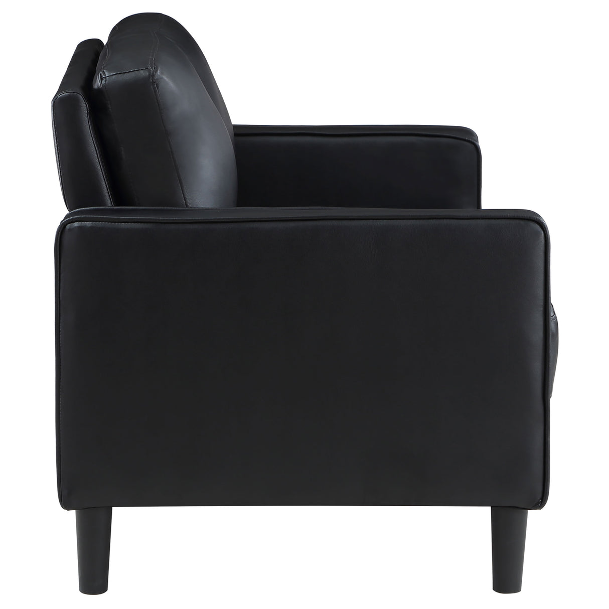 Ruth Upholstered Track Arm Loveseat - Black