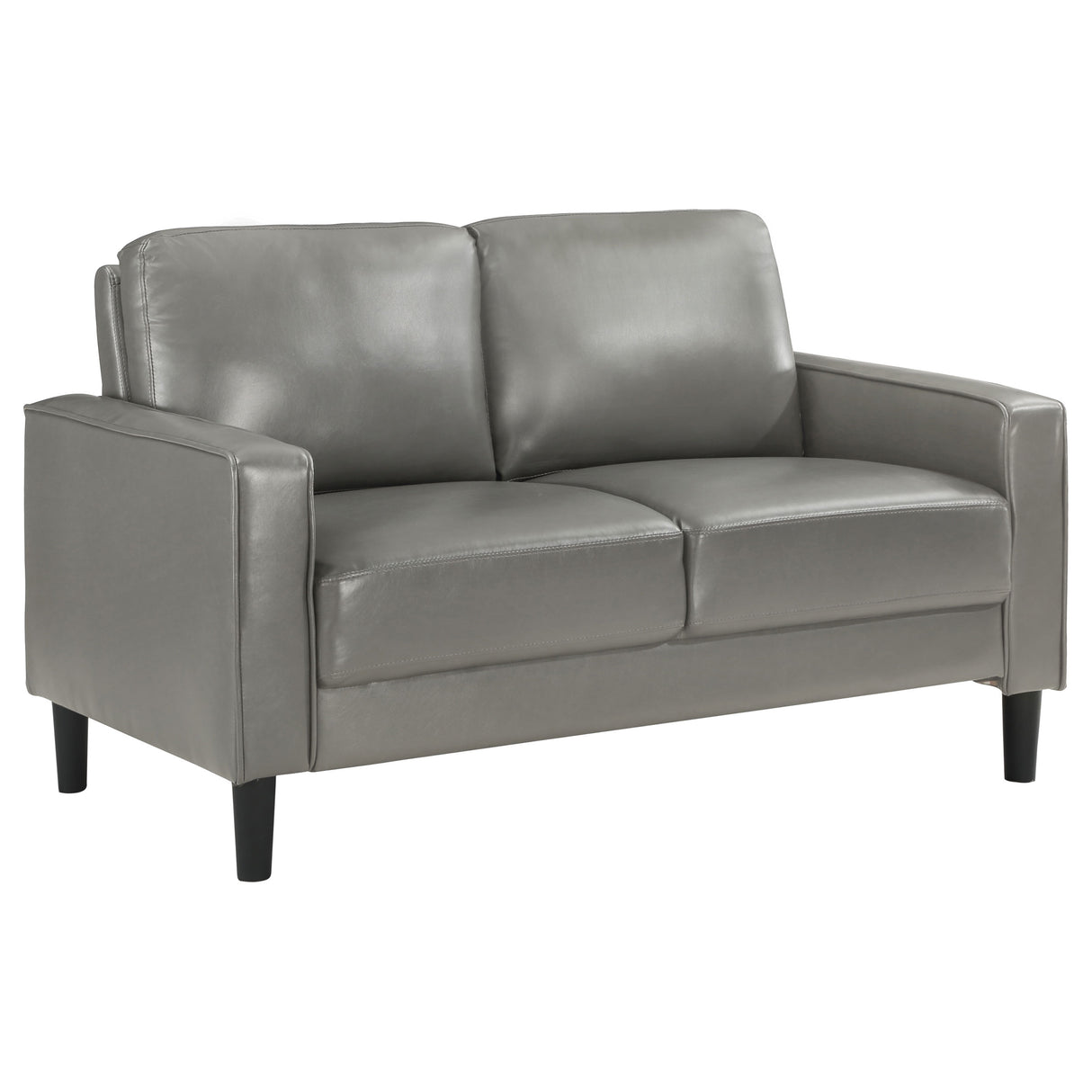 Ruth Upholstered Track Arm Loveseat - Grey