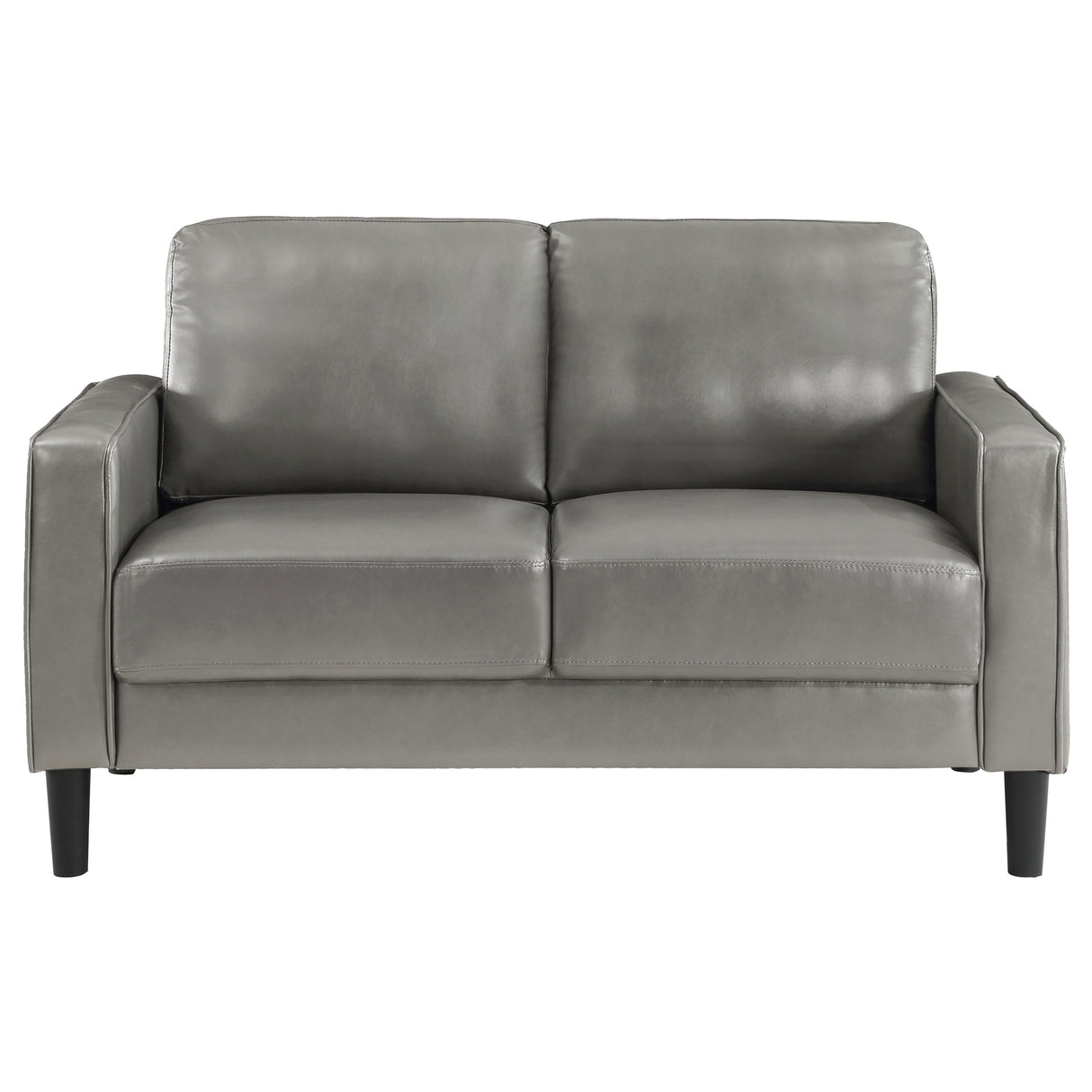 Ruth Upholstered Track Arm Loveseat - Grey