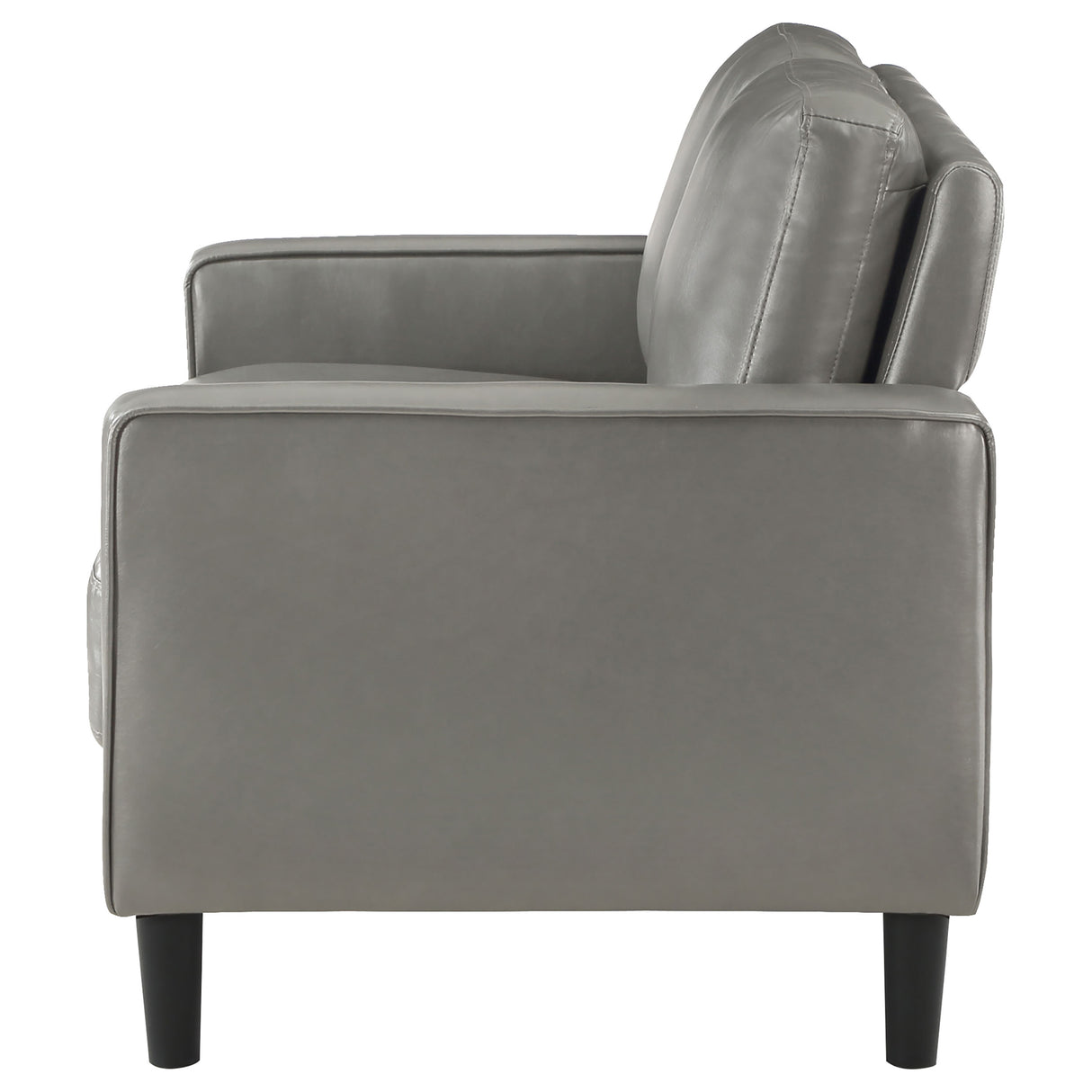 Ruth Upholstered Track Arm Loveseat - Grey
