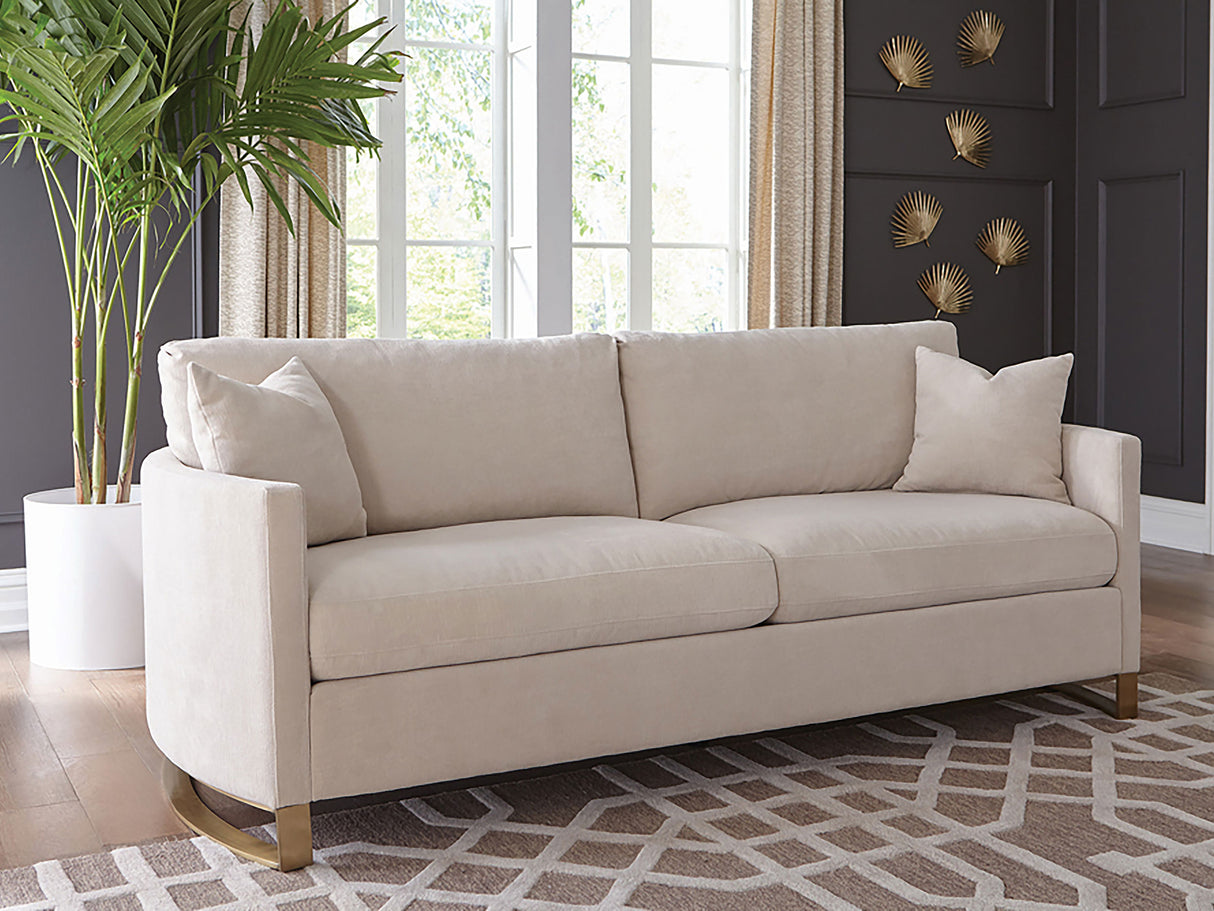 Corliss Upholstered Curved Track Arm Sofa in Beige