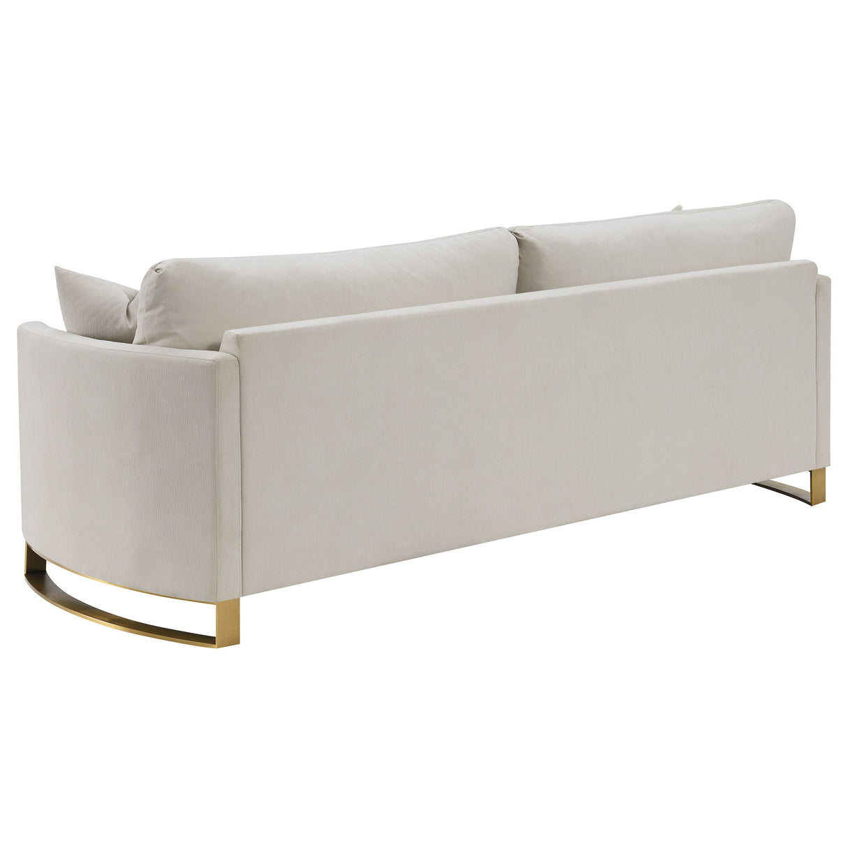 Corliss Upholstered Curved Track Arm Sofa in Beige