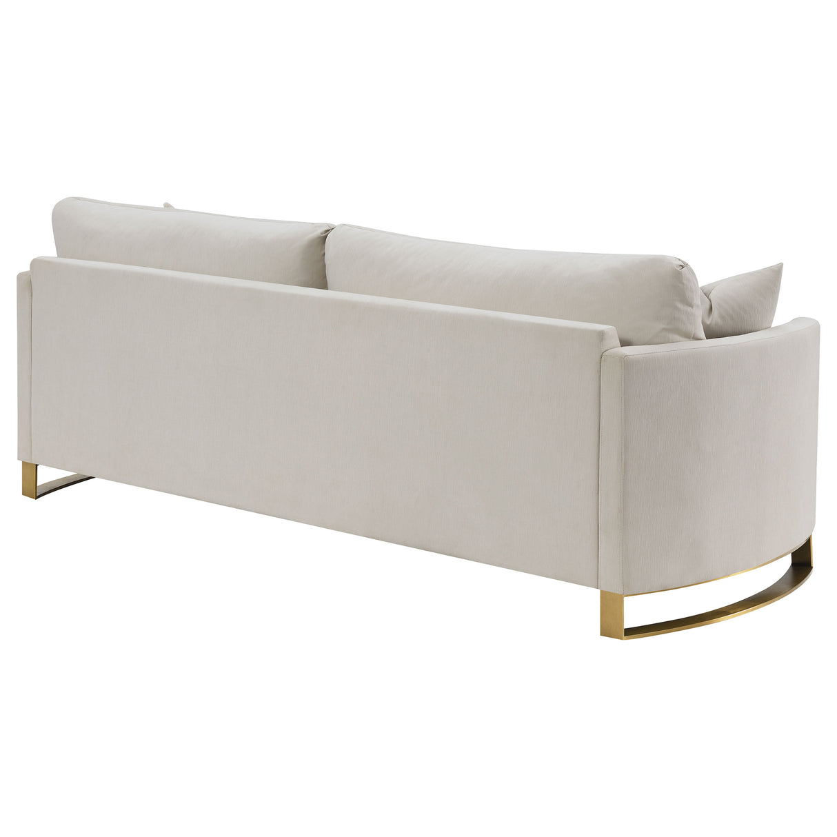 Corliss Upholstered Curved Track Arm Sofa in Beige