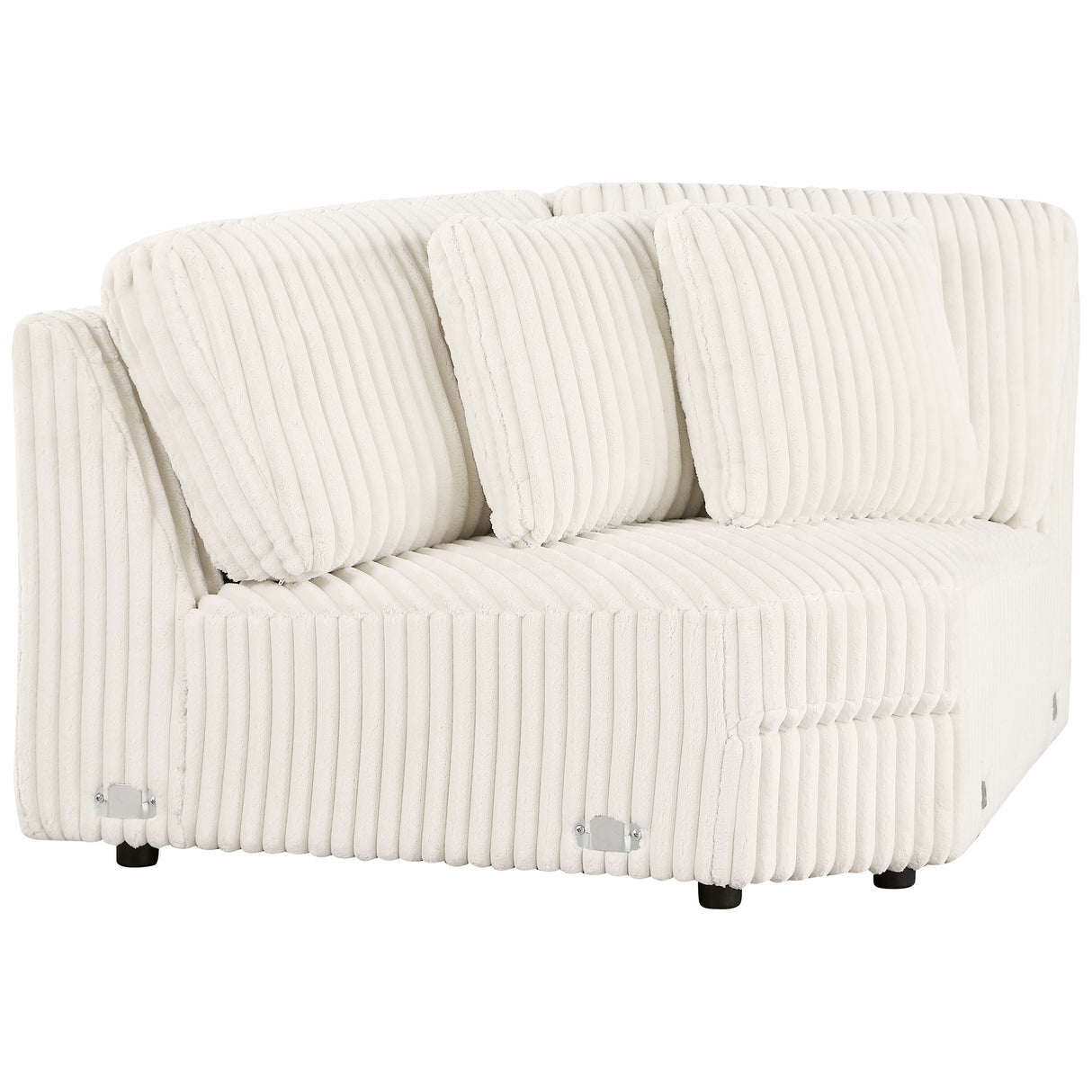 Emberson Upholstered Wedge Ivory Corduroy