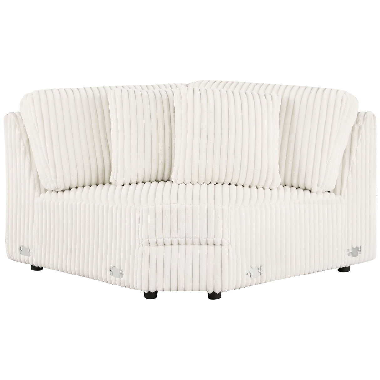 Emberson Upholstered Wedge Ivory Corduroy