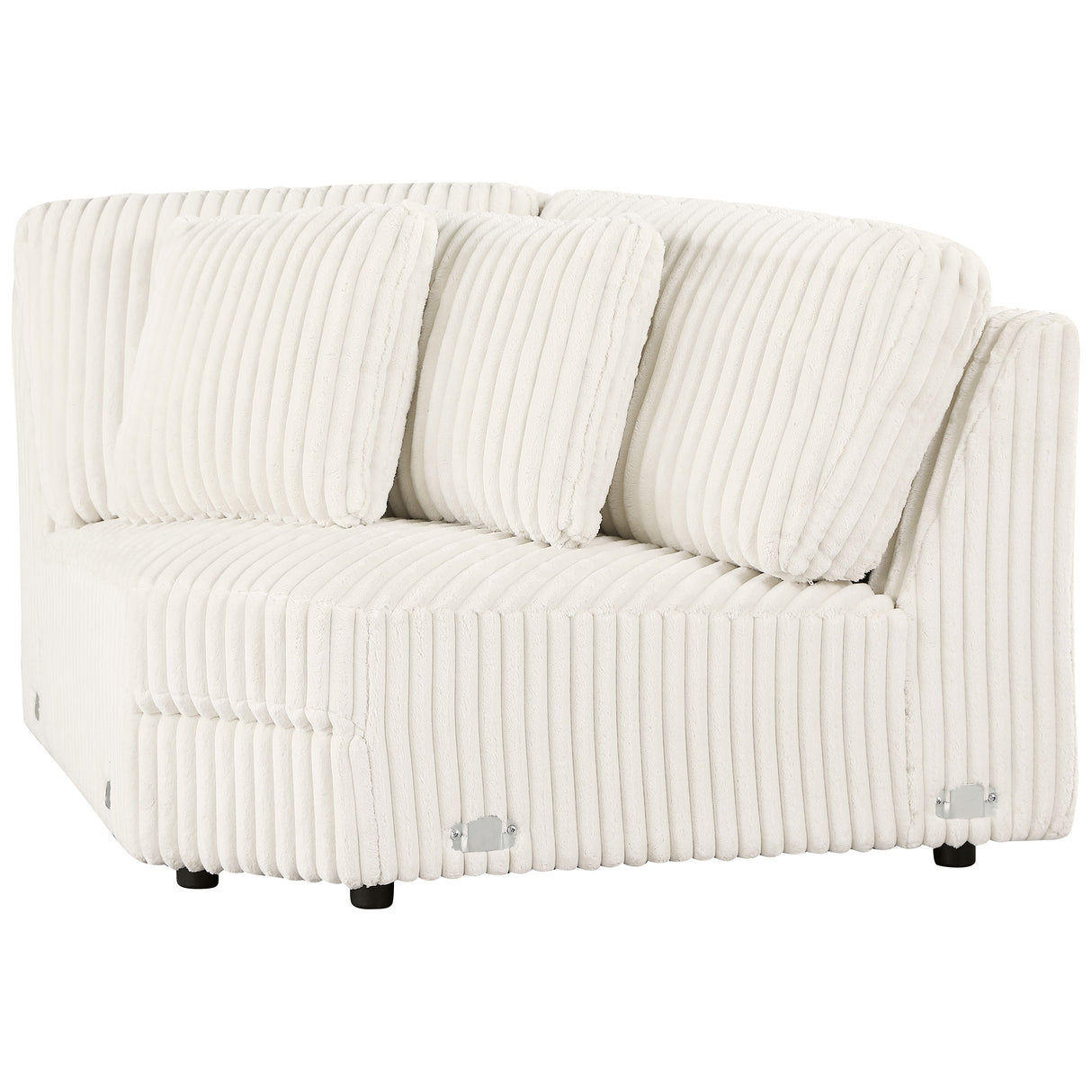 Emberson Upholstered Wedge Ivory Corduroy