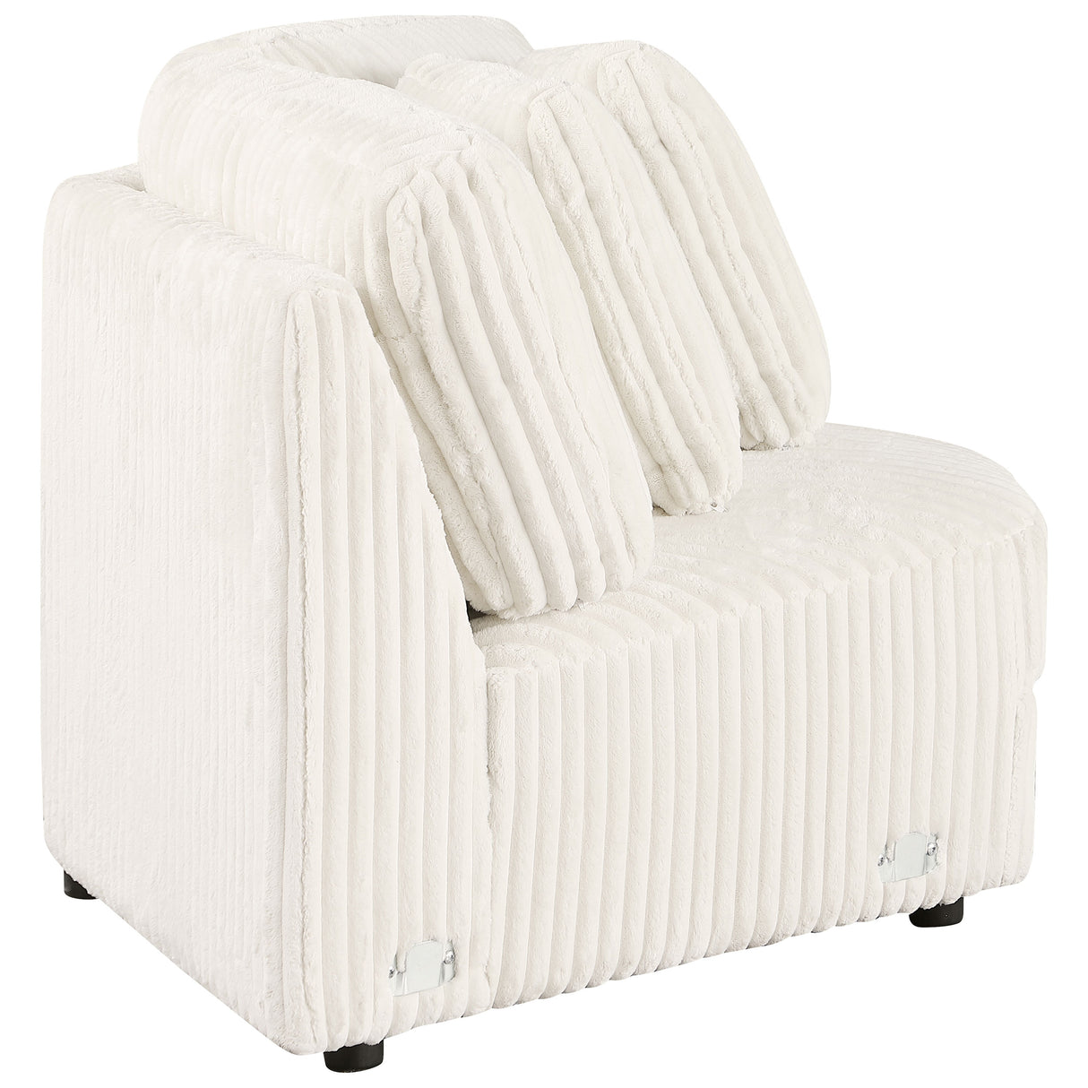 Emberson Upholstered Wedge Ivory Corduroy