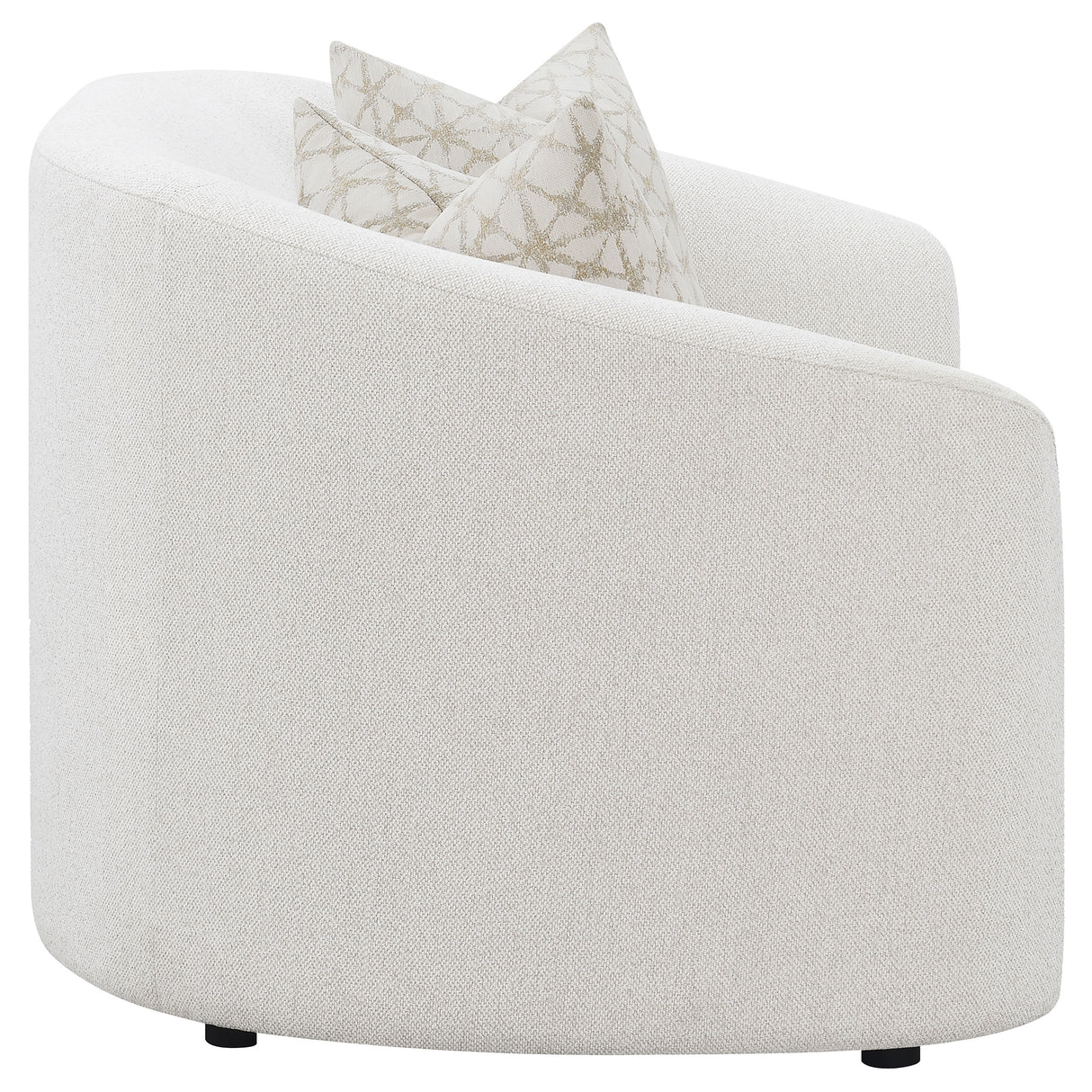 Rainn Boucle Upholstered Sloped Arm Loveseat in Latte