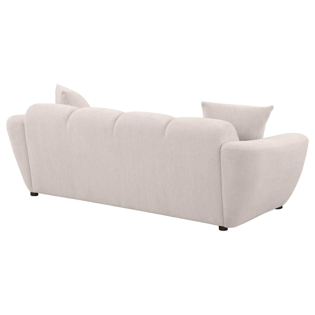 Destino Chenille Upholstered Splayed Arm Sofa - Greige