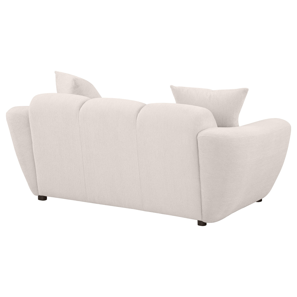 Destino Chenille Upholstered Splayed Arm Loveseat, Greige