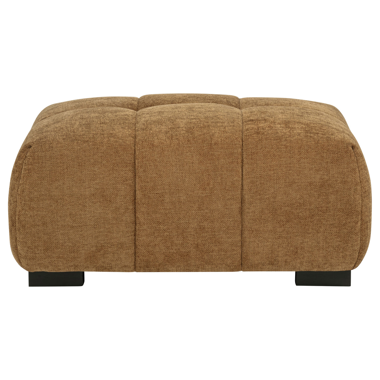 Octavia Upholstered Rectangular Ottoman in Amber