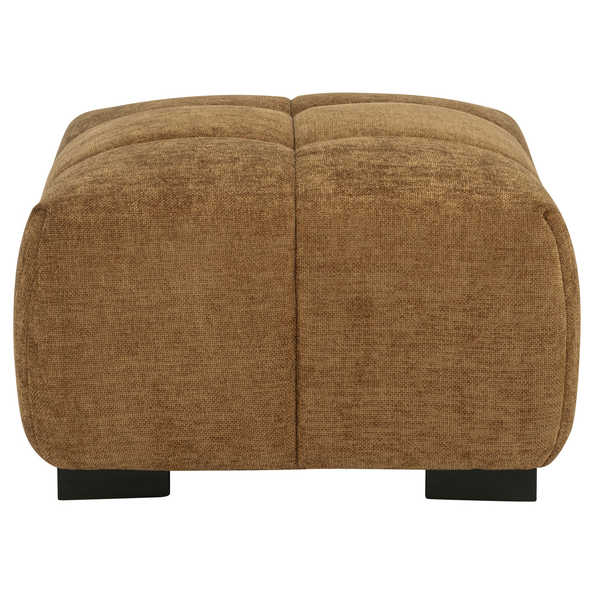 Octavia Upholstered Rectangular Ottoman in Amber