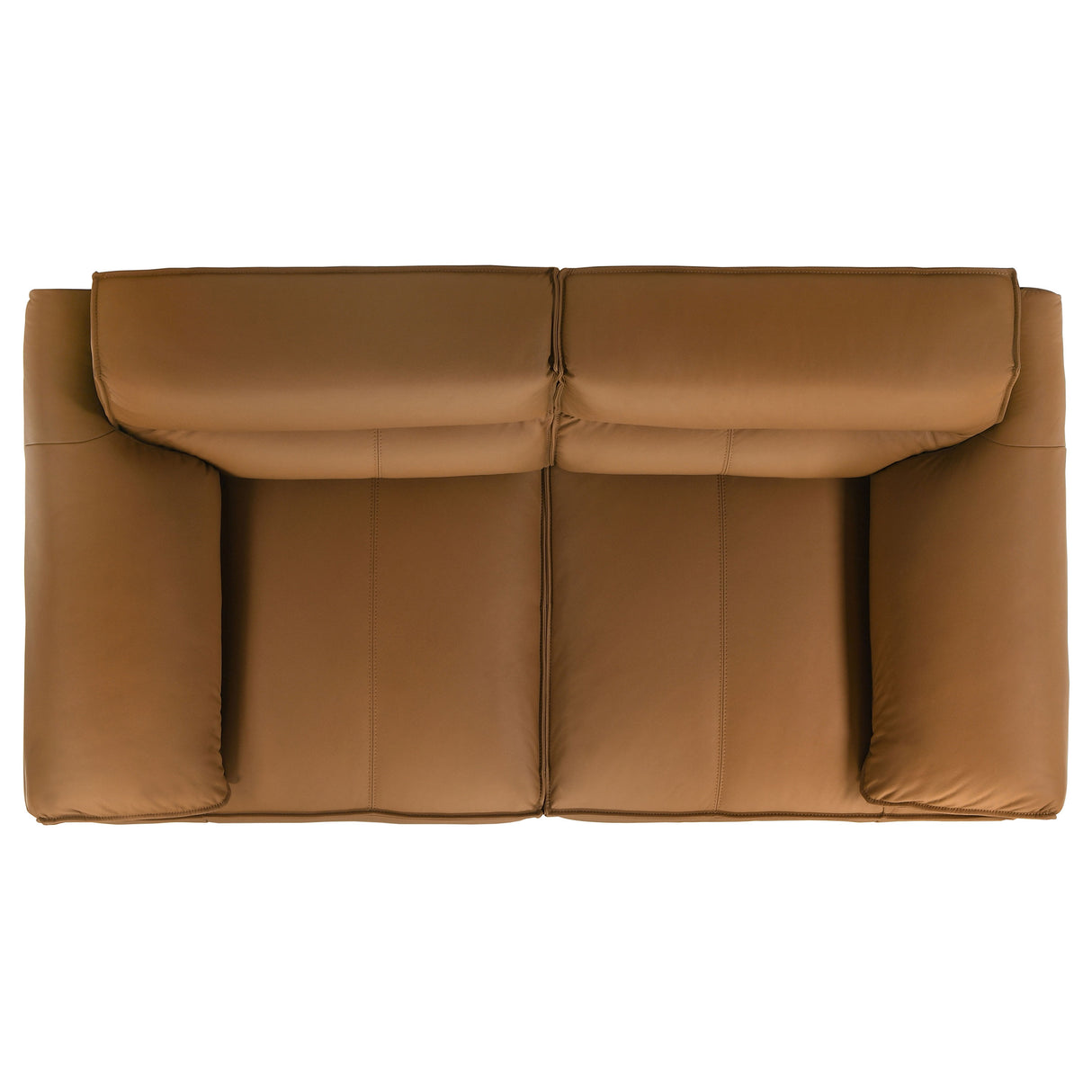Buxton 2-Piece Orange Leather Upholstered Sofa Set