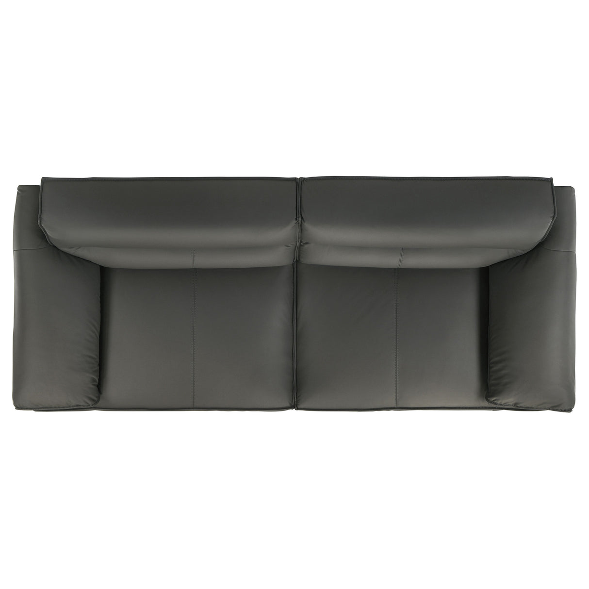 Buxton 2-Piece Leather Sofa Set in Graphite