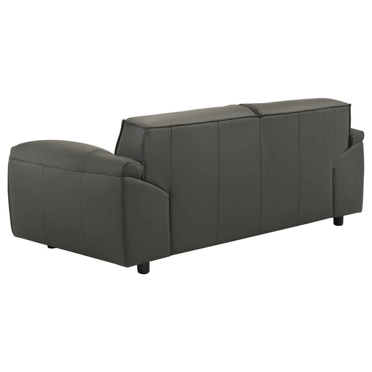 Buxton 2-Piece Leather Sofa Set in Graphite