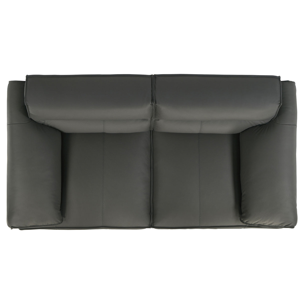 Buxton 2-Piece Leather Sofa Set in Graphite