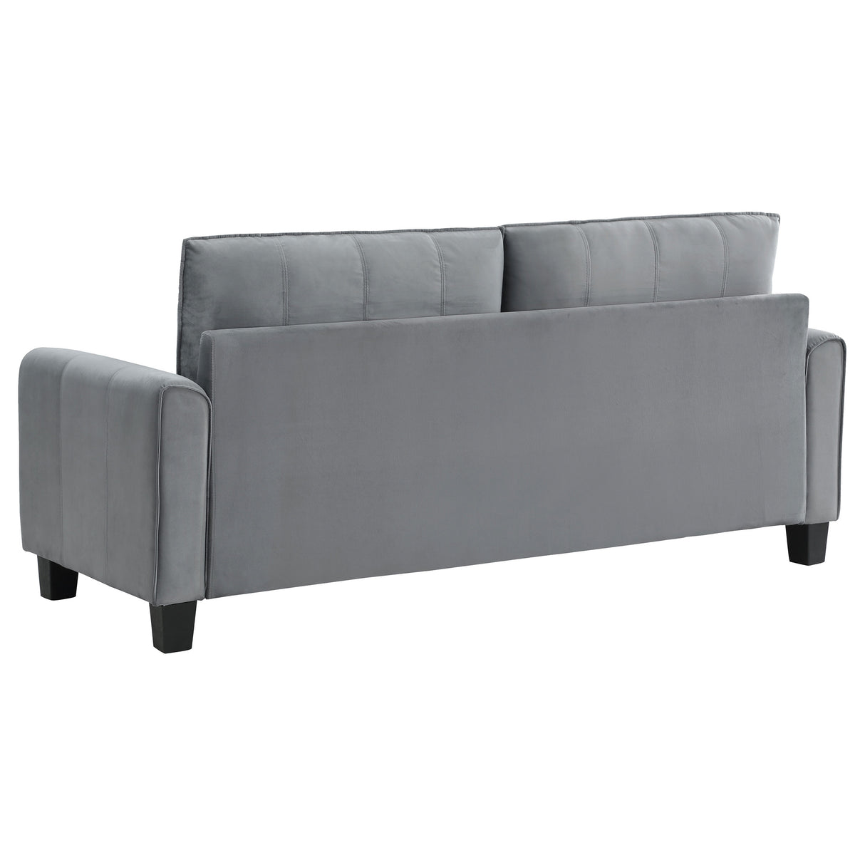 Davis Upholstered Rolled Arm Sofa in Grey