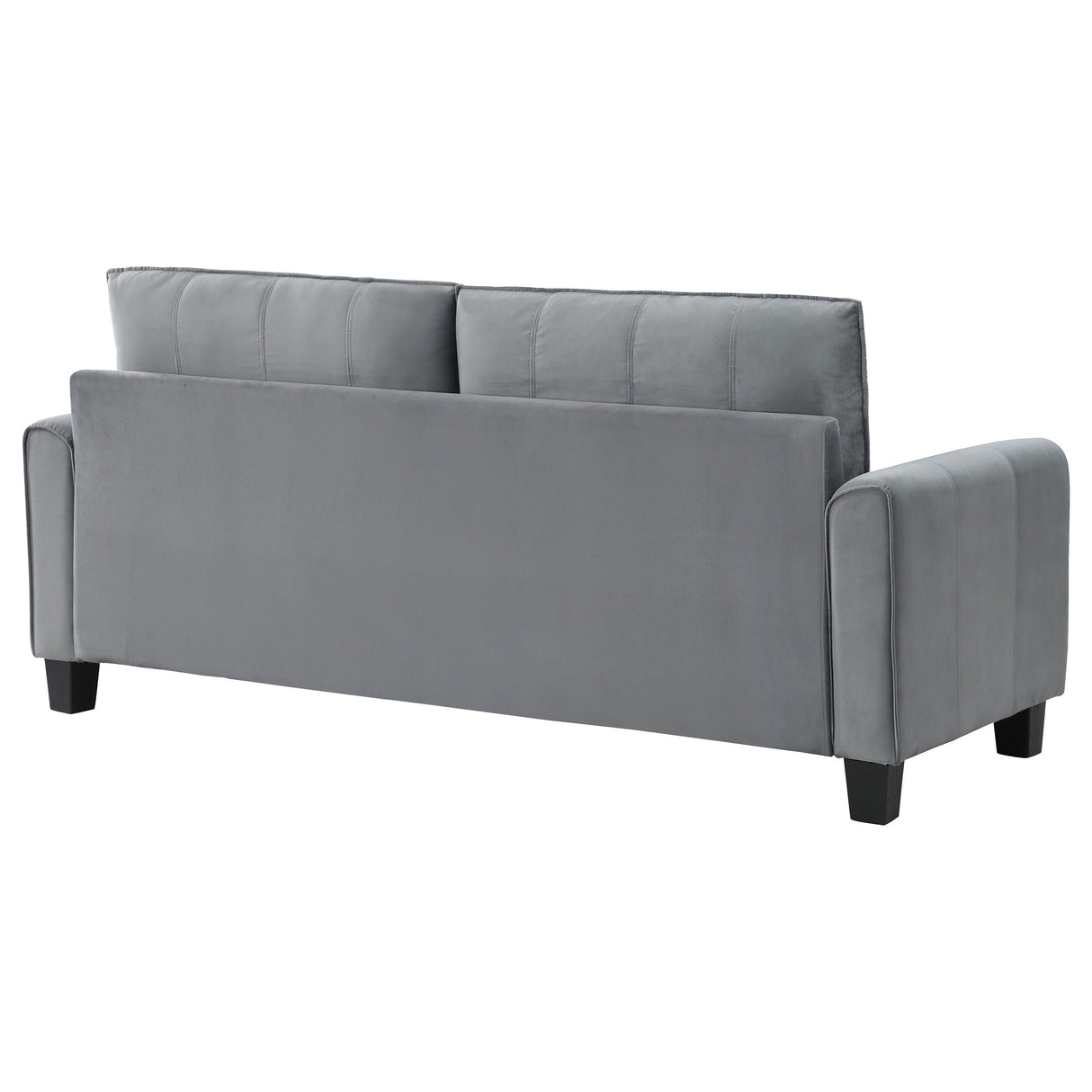Davis Upholstered Rolled Arm Sofa in Grey