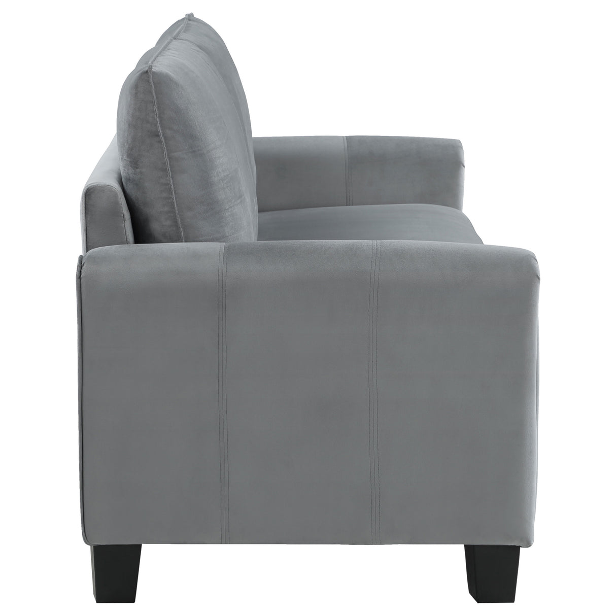 Davis Upholstered Rolled Arm Sofa in Grey