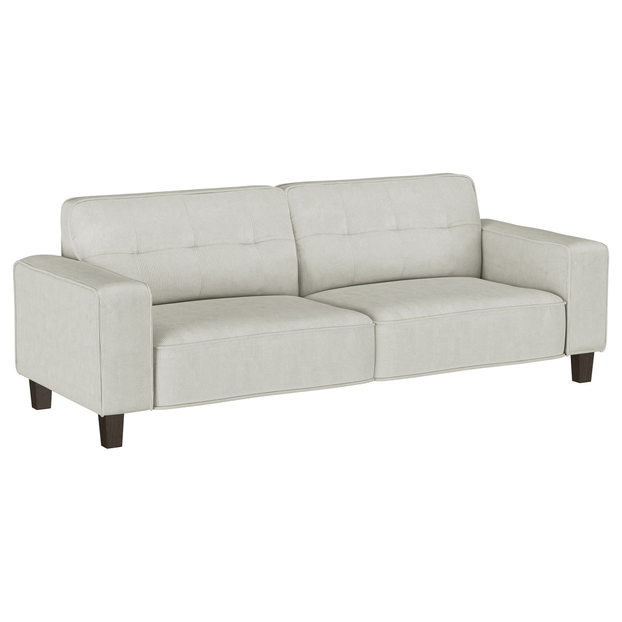 Deerhurst 2-Piece Upholstered Track Arm Sofa Set, Greige
