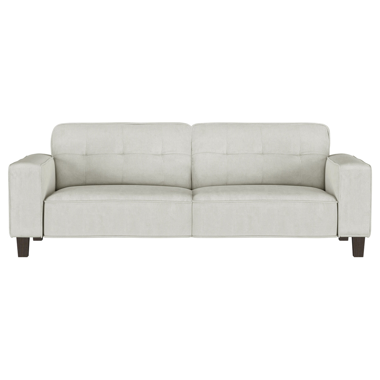 Deerhurst Upholstered Track Arm Tufted Sofa in Greige