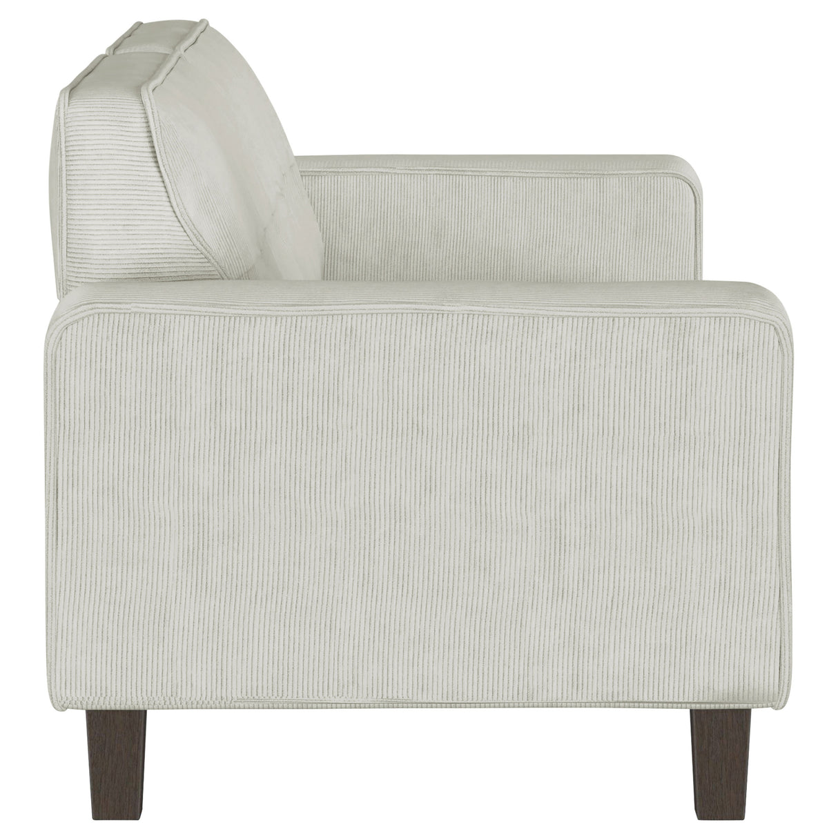Deerhurst Upholstered Track Arm Tufted Sofa in Greige