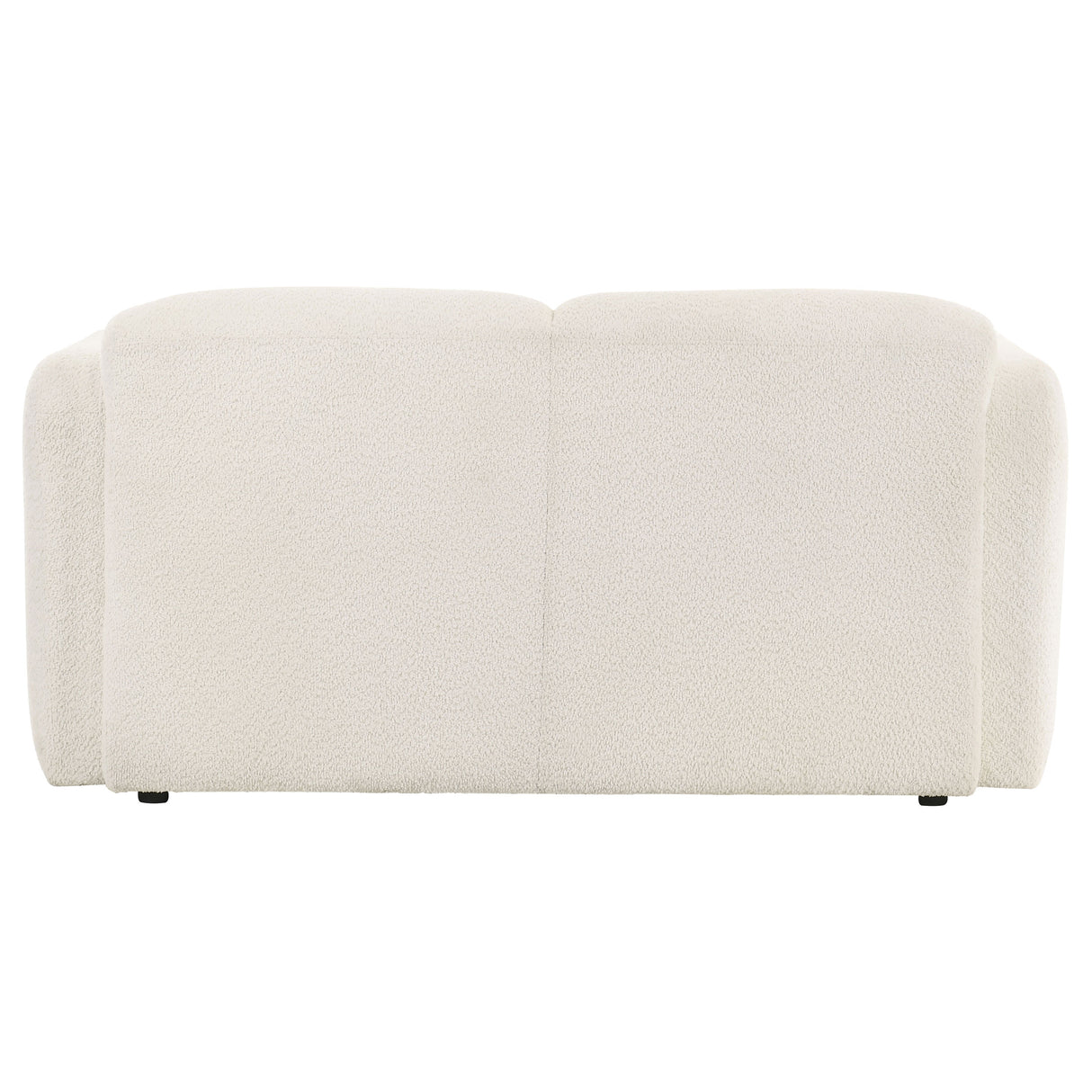 Dorset Fabric Upholstered Round Track Arm Loveseat, White
