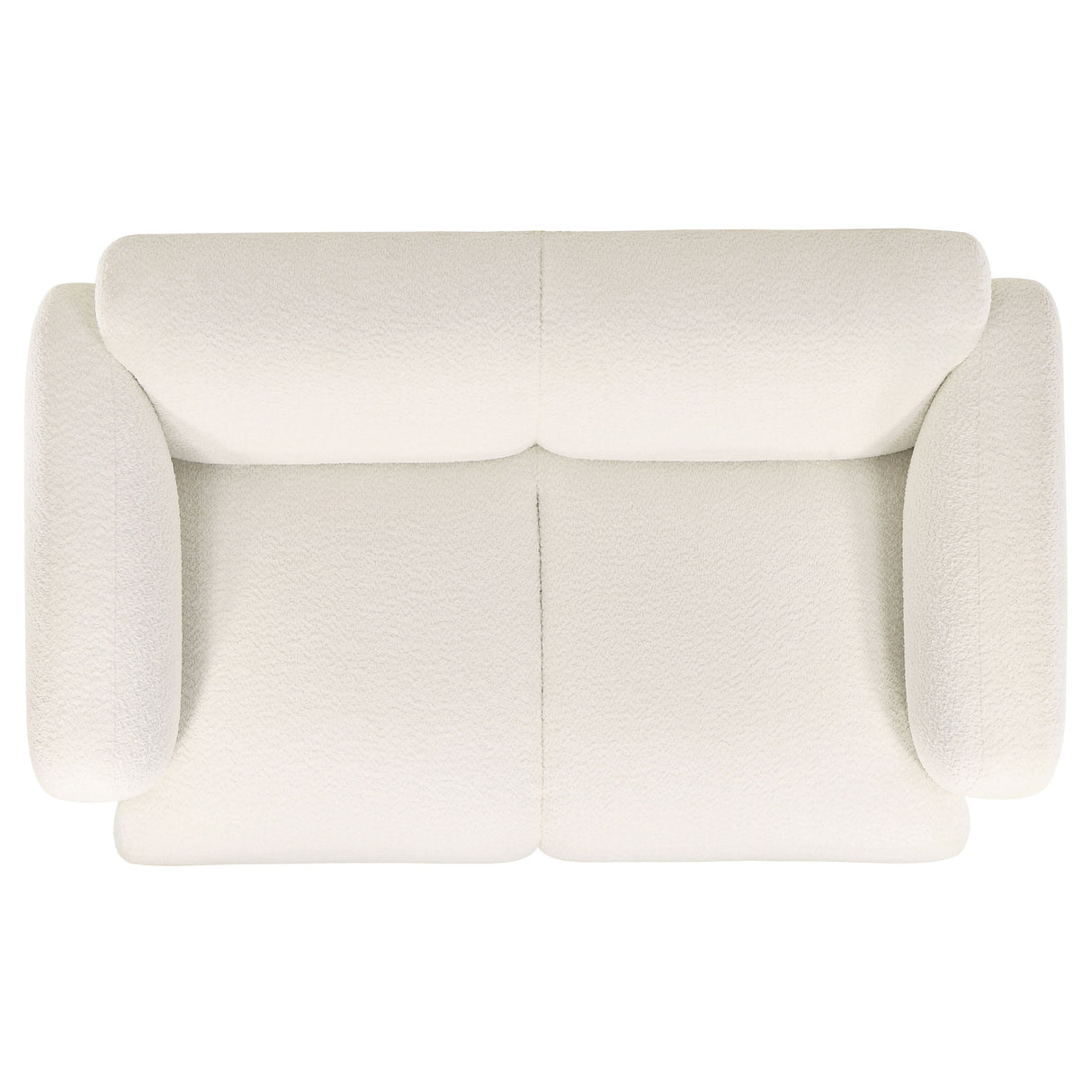 Dorset Fabric Upholstered Round Track Arm Loveseat, White