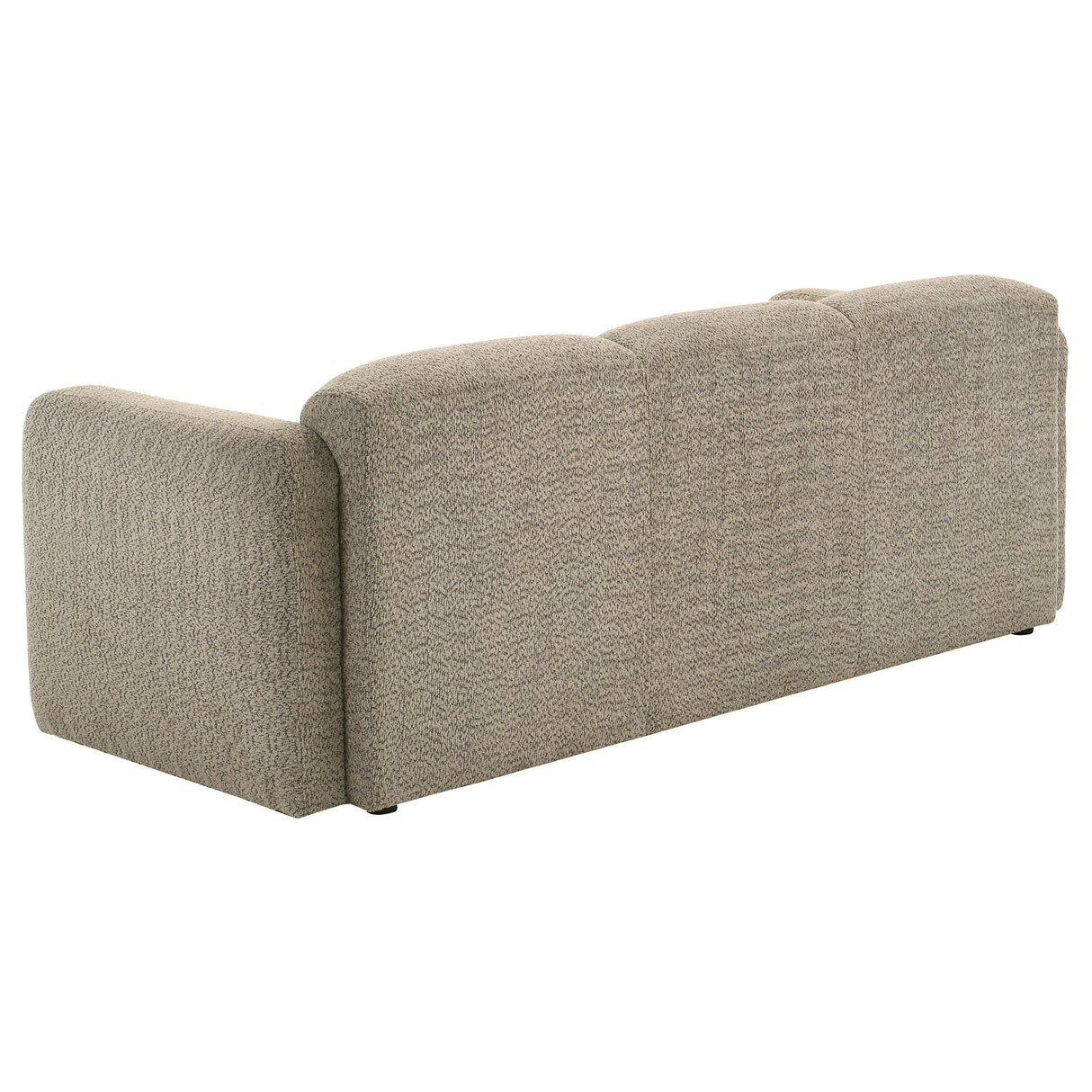 Dorset Fabric Upholstered Round Track Arm Sofa in Brown