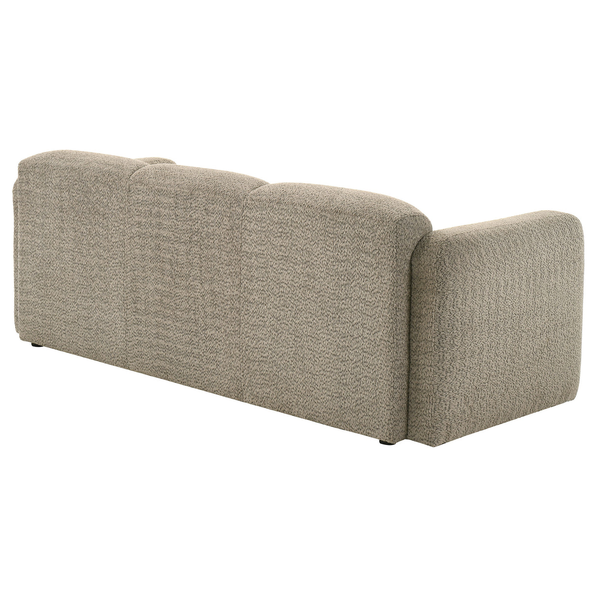 Dorset Fabric Upholstered Round Track Arm Sofa in Brown