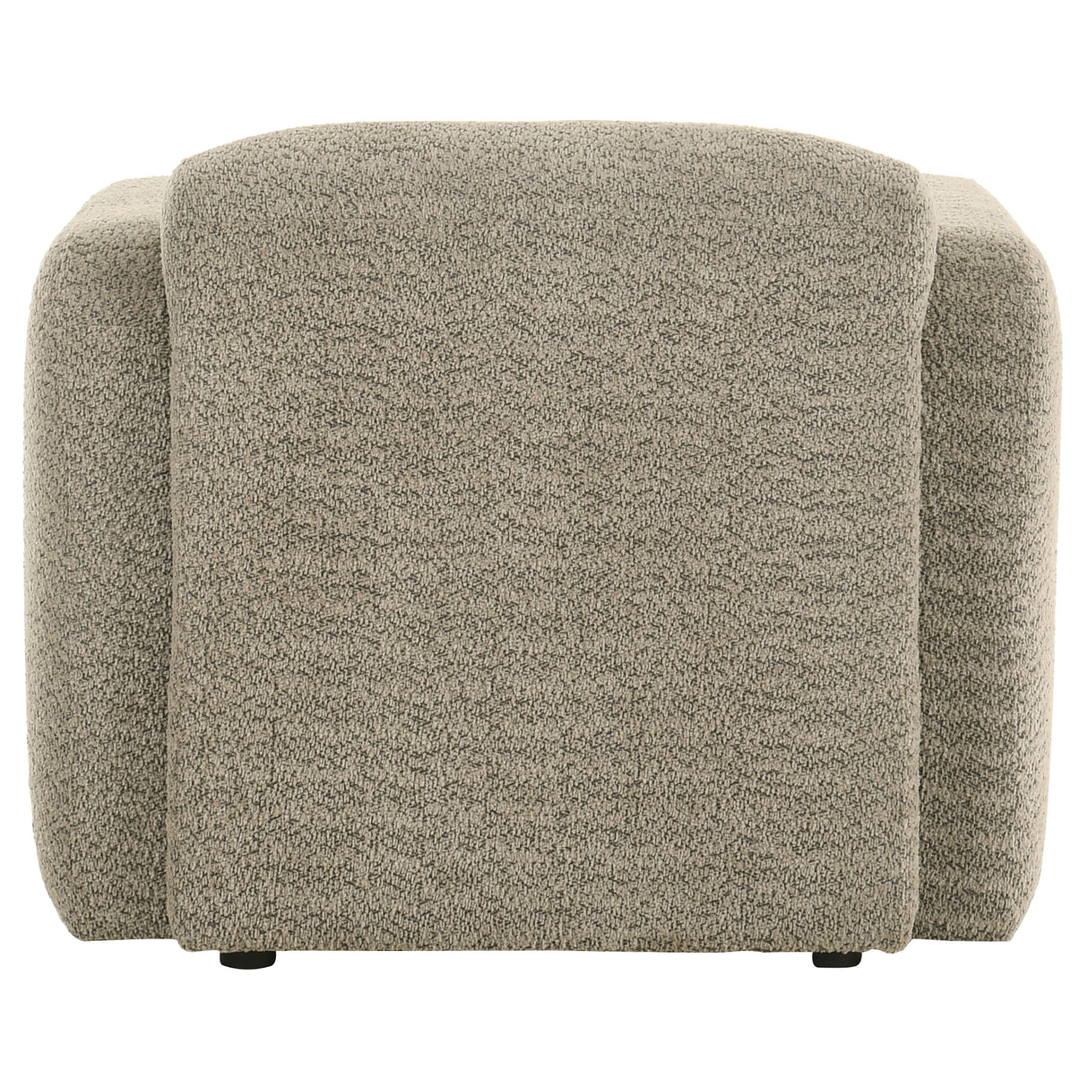 Dorset Fabric Upholstered Round Track Arm Accent Chair Brown