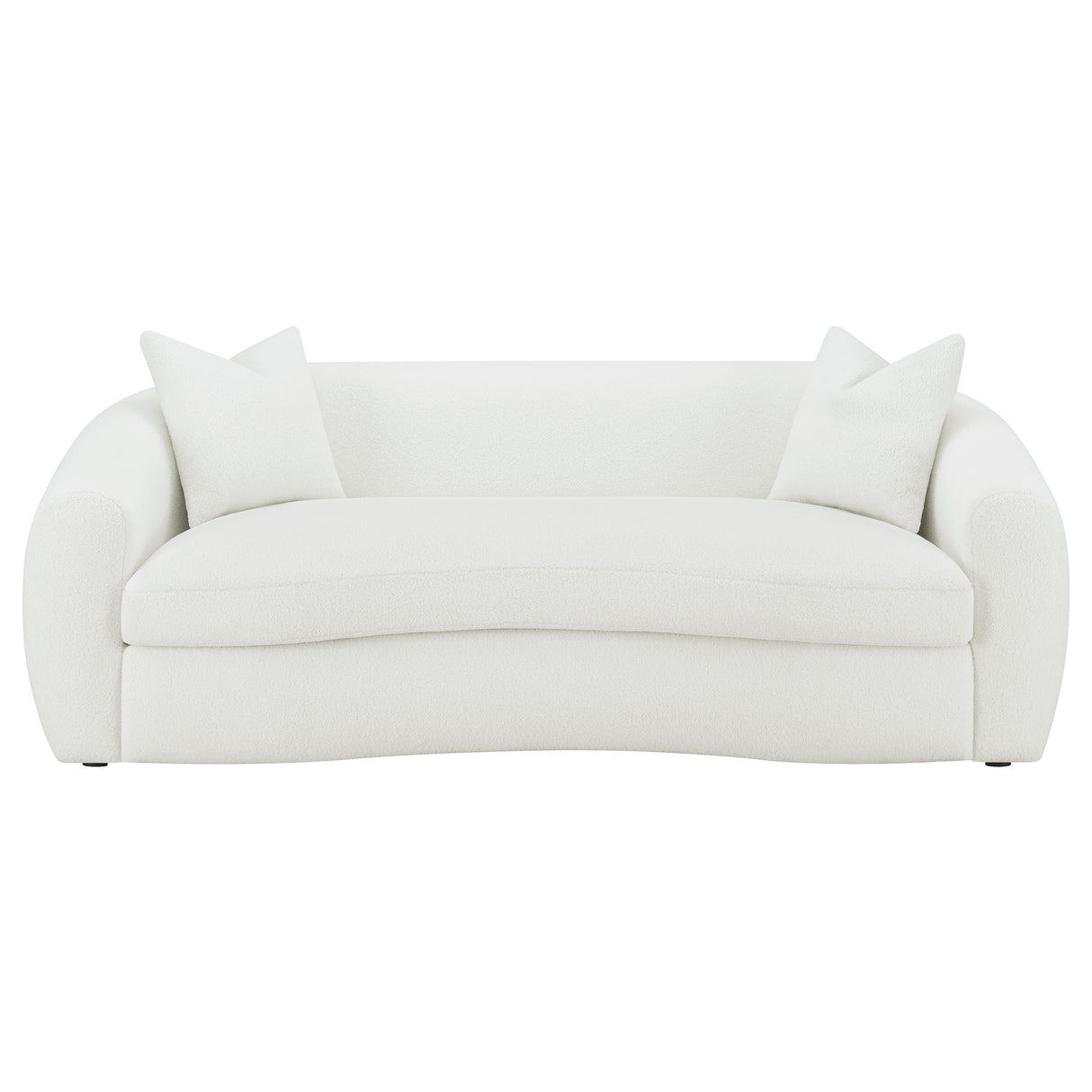 Isabella 2-Piece Faux Sheepskin Sofa Set in Ivory