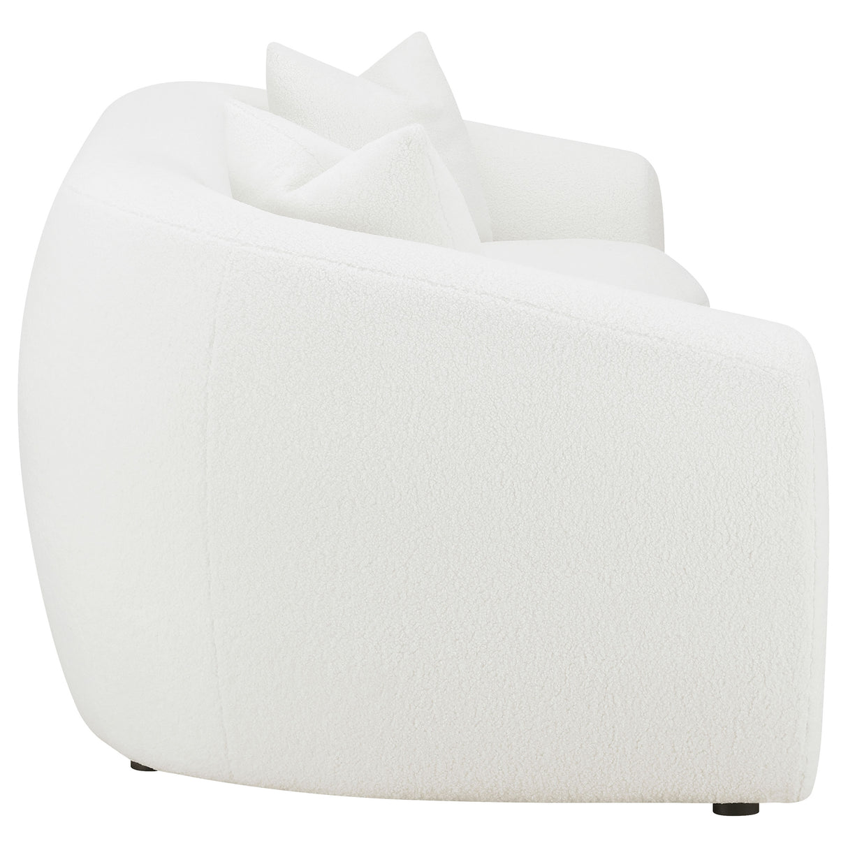 Isabella 2-Piece Faux Sheepskin Sofa Set in Ivory