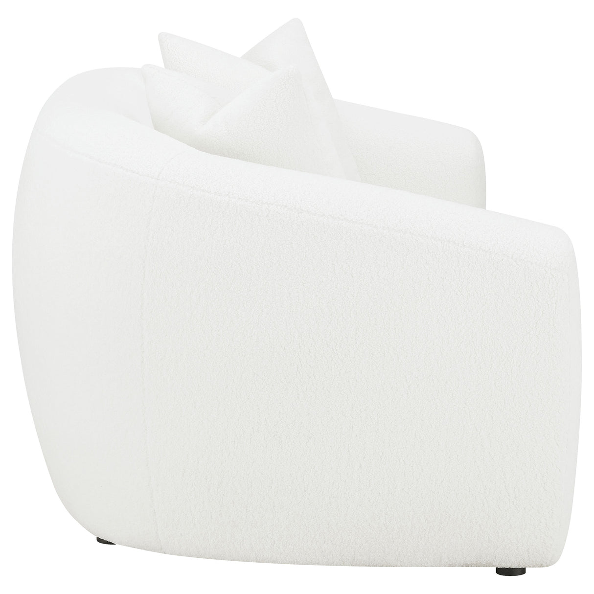 Isabella 2-Piece Faux Sheepskin Sofa Set in Ivory