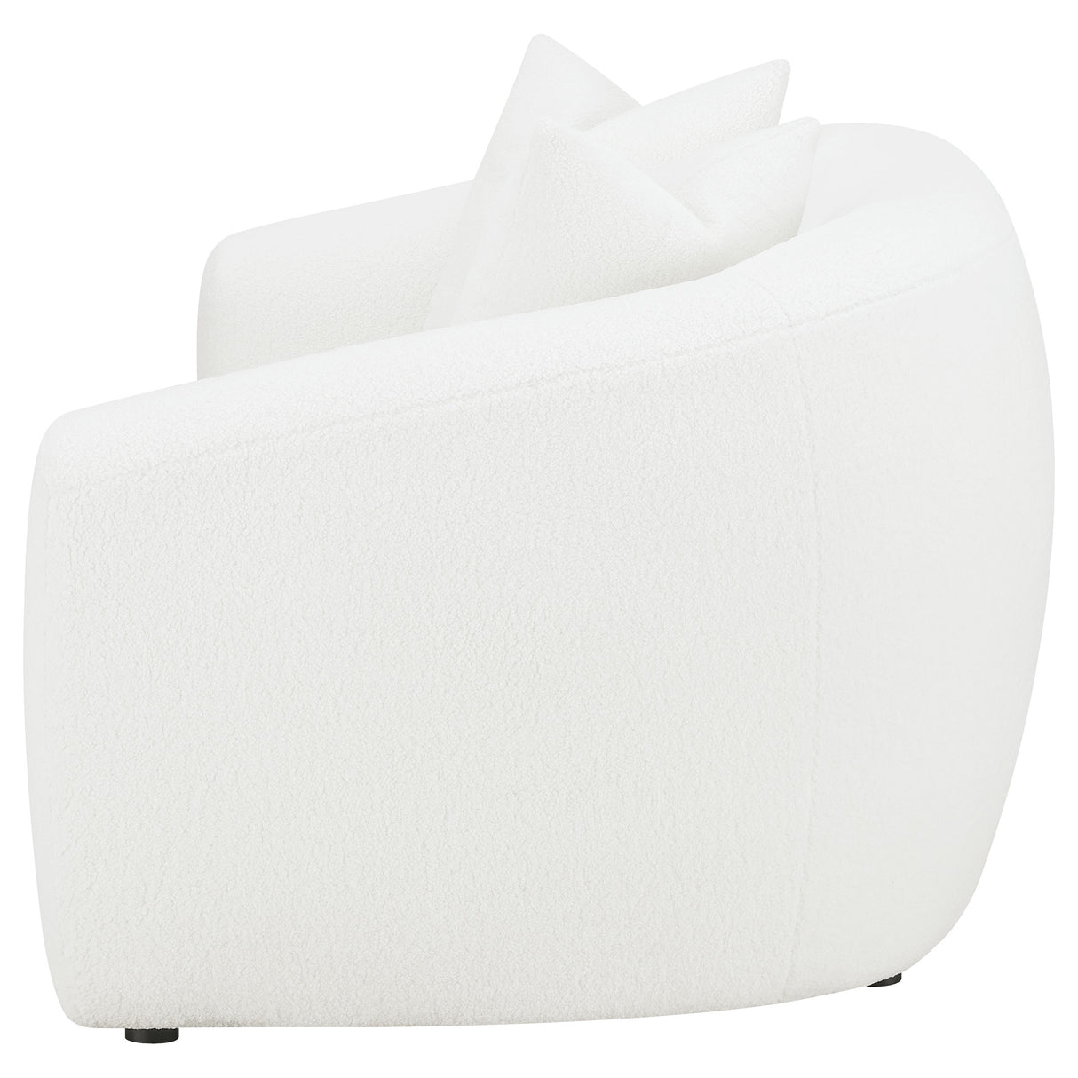 Isabella Faux Sheepskin Loveseat in Natural Ivory