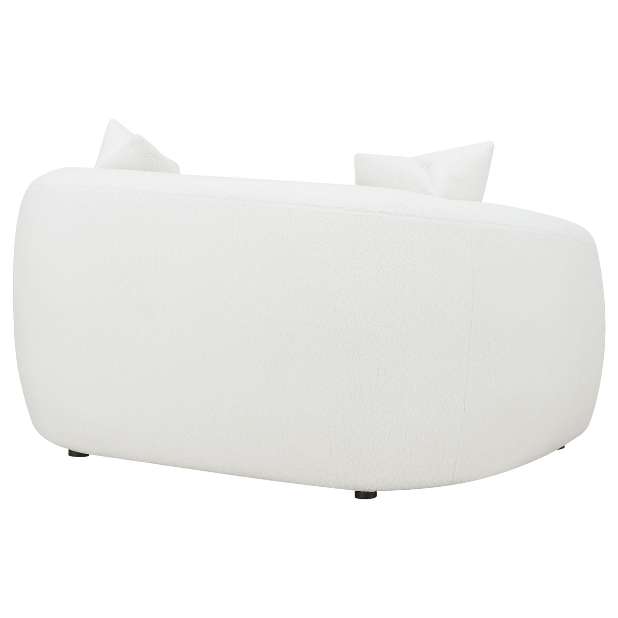 Isabella Faux Sheepskin Loveseat in Natural Ivory