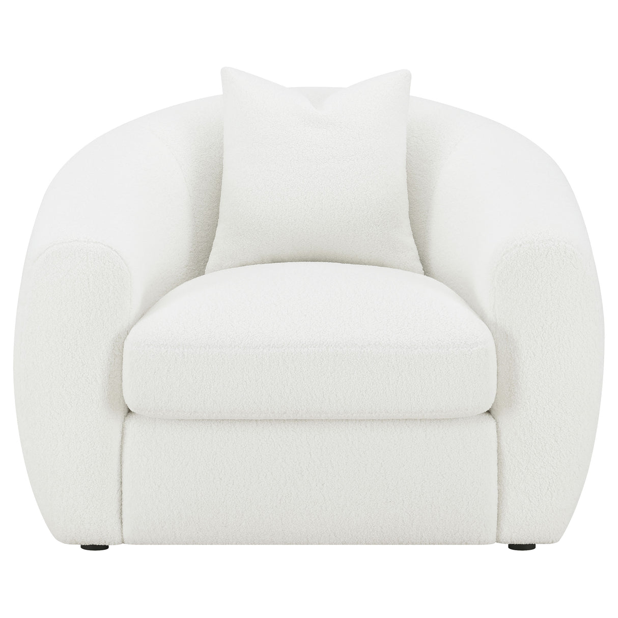Isabella Faux Sheepskin Accent Chair - Ivory